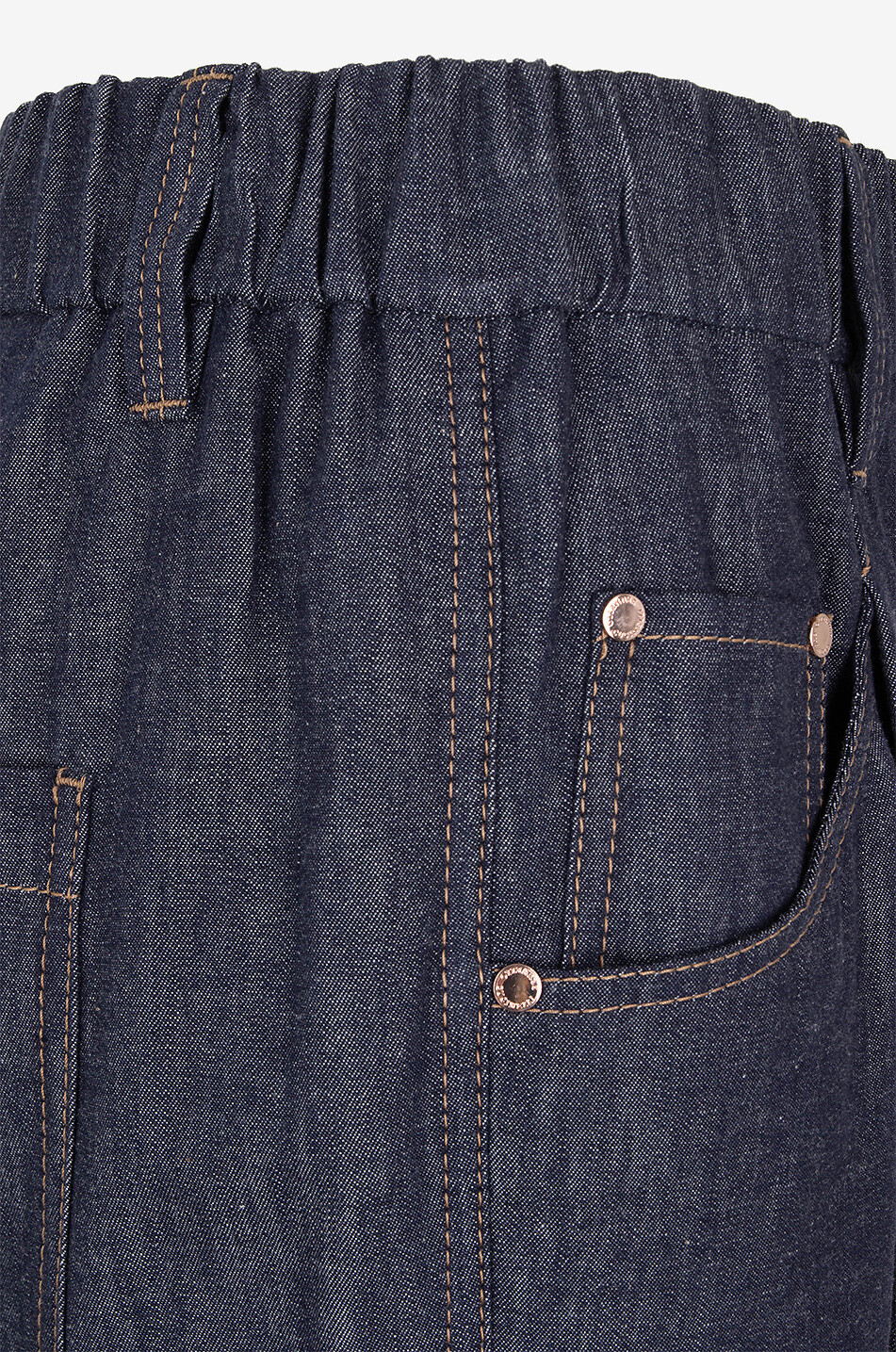 BRUNELLO CUCINELLI Bundfaltenhose aus leichtem dunklem Denim Monili Damen BLAU 3