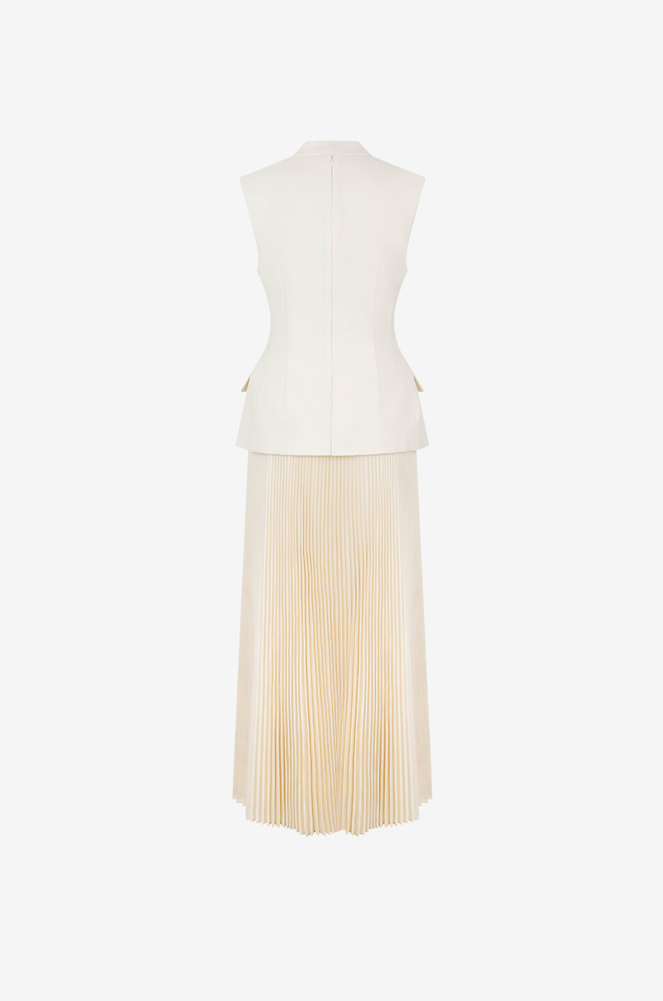 SIMKHAI Ärmelloses Materialmix-Midi-Kleid Georgina Damen WEISS 2