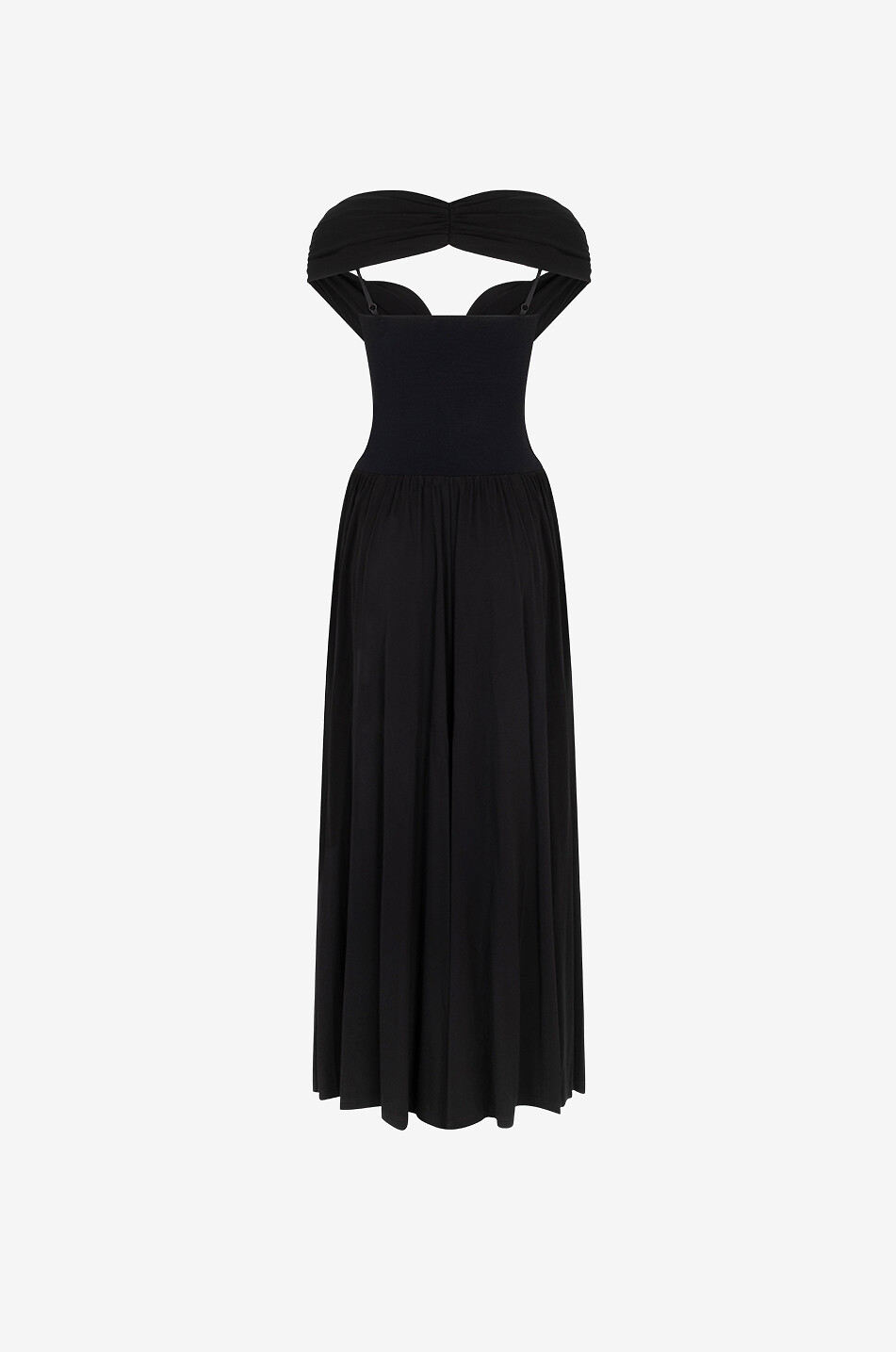 SIMKHAI Amarantha rayon long dress Women BLACK 2