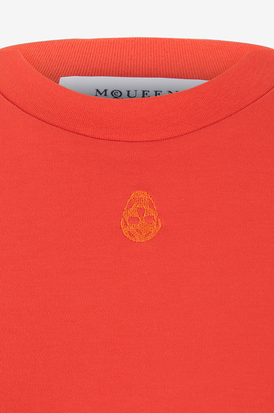 ALEXANDER McQUEEN T-shirt ajusté à manches courtes Cut & Sew Femme ORANGE 3