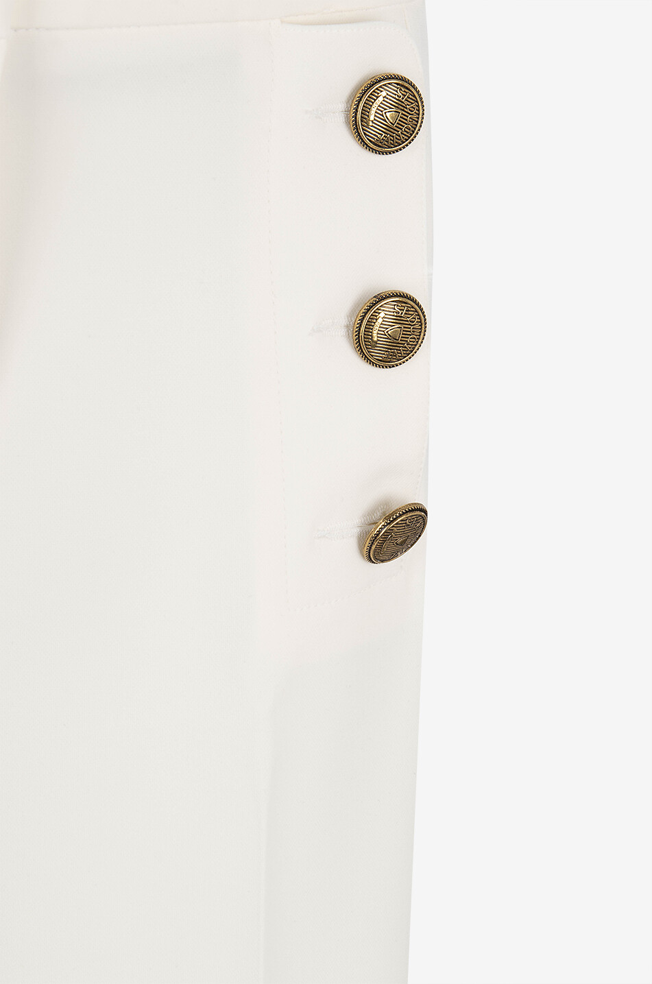 SEDUCTIVE Bridget twill flared trousers Women EGGSHELL 4