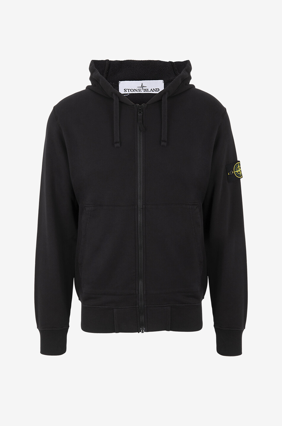 Sweat-shirt zippé à capuche en coton 6100042