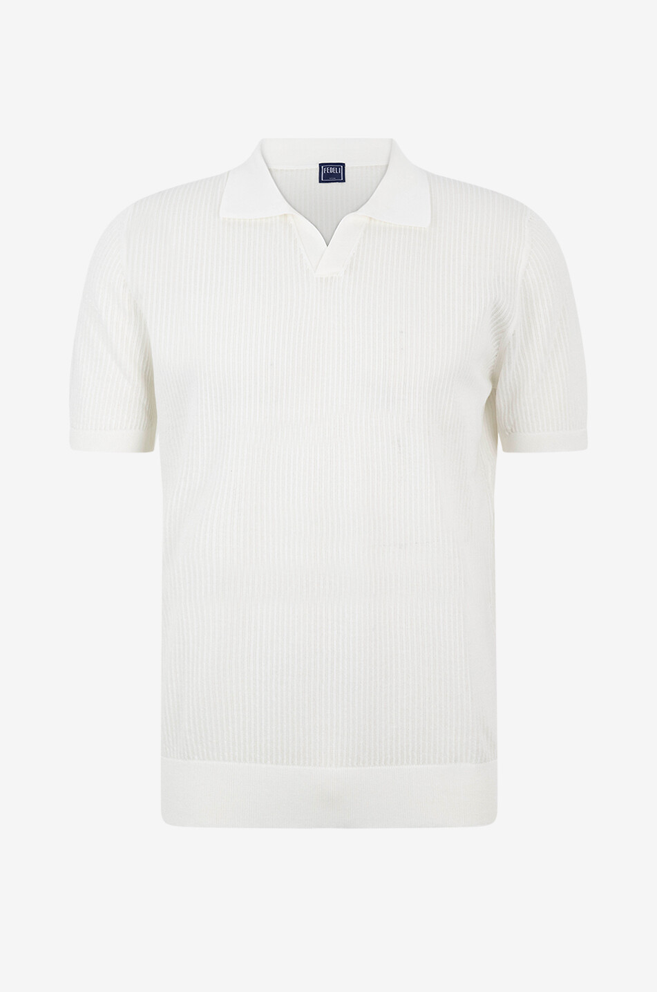 Polo côtelé à manches courtes en coton Bambu