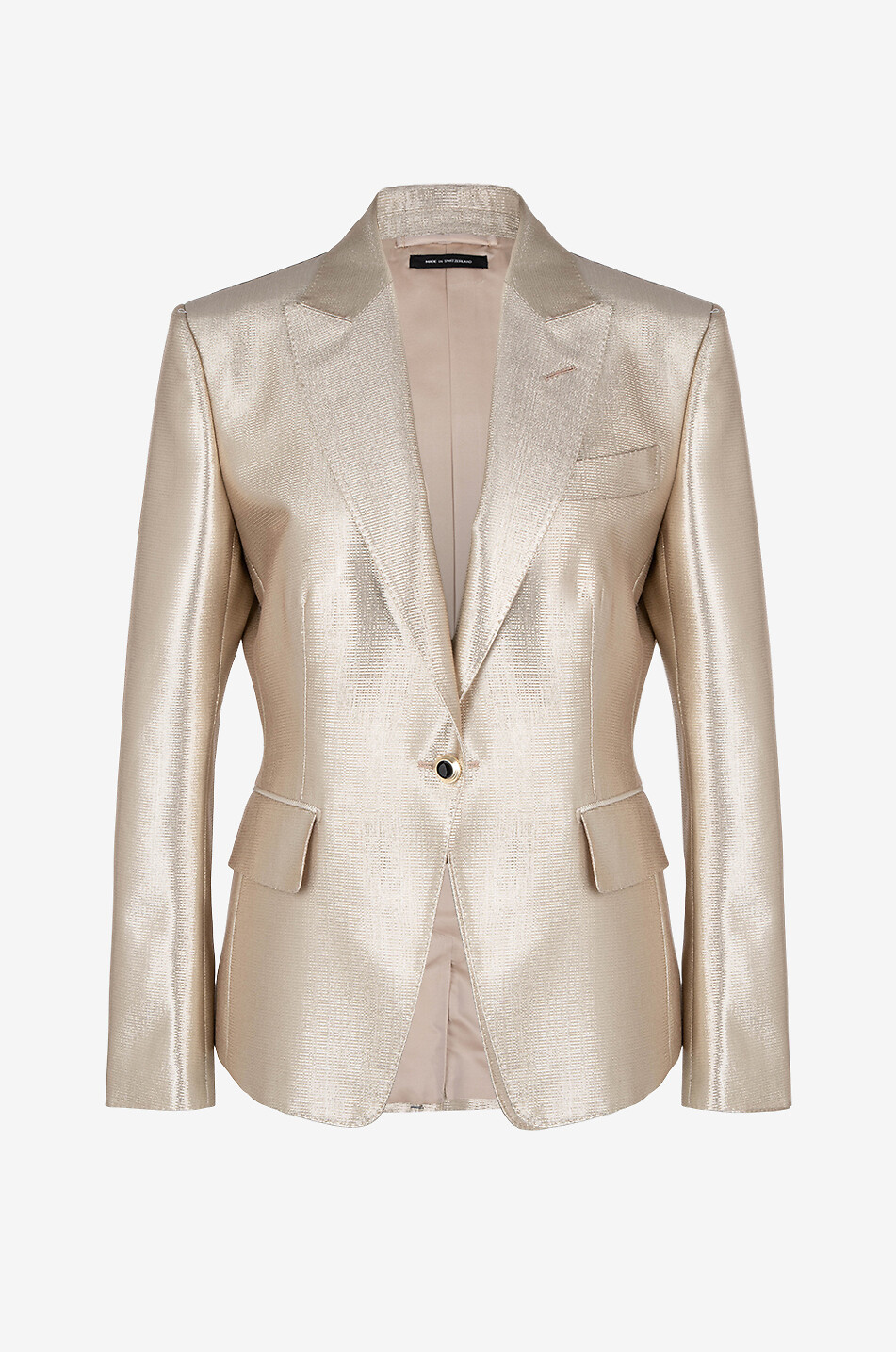 TOM FORD Cinched wool and lurex blazer Women GOLDEN 1