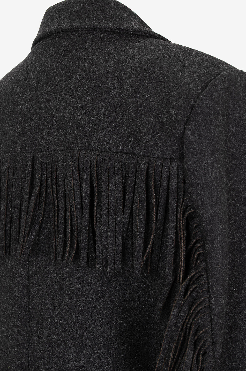 BALZAC PARIS Marceau fringed wool blazer Women DARK GREY 3
