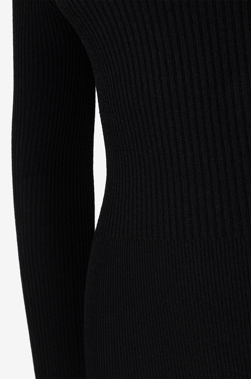 ALAÏA Long-sleeved rib knit bodysuit with funnel neck Women BLACK 3