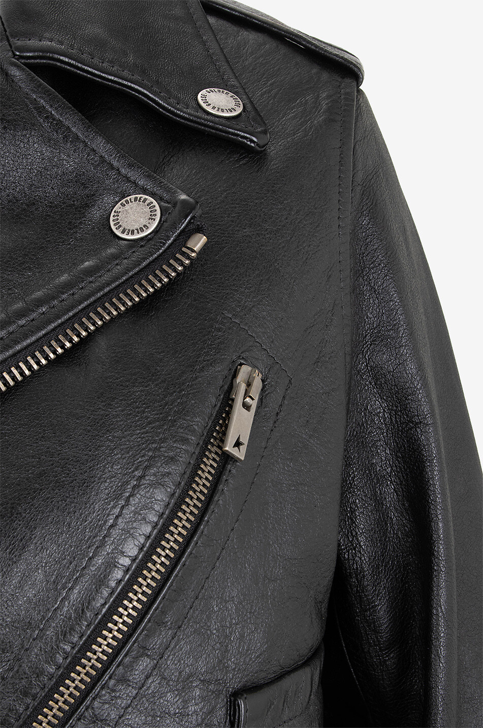 Boxy-Bikerjacke aus Leder Journey Nevada