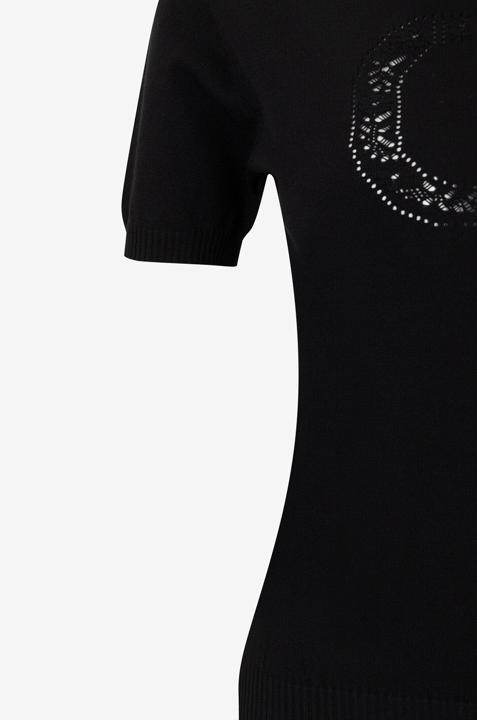 TWINSET Kurzärmeliges T-Shirt mit Stickerei Damen SCHWARZ 3