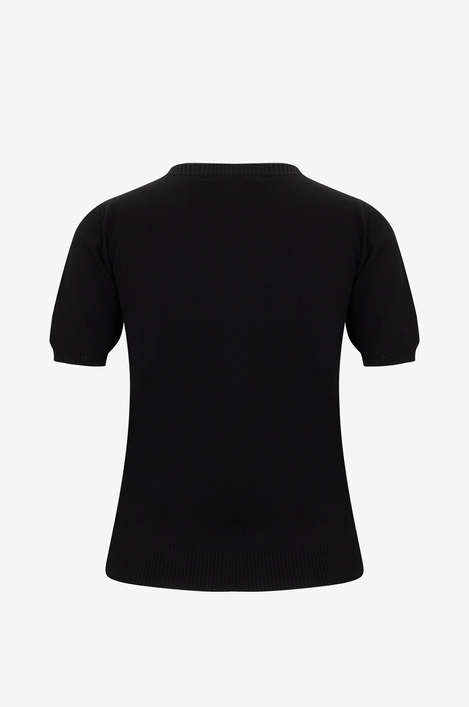 TWINSET Kurzärmeliges T-Shirt mit Stickerei Damen SCHWARZ 2