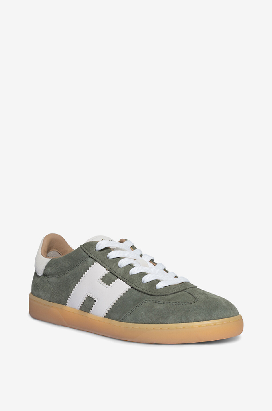 HOGAN Niedrige Sneakers aus Wild- und Glattleder Hogan Cool Damen DUNKELGRÜN 1