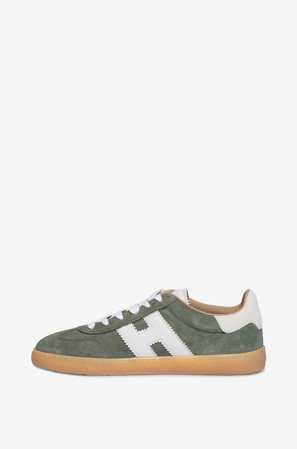 HOGAN Niedrige Sneakers aus Wild- und Glattleder Hogan Cool Damen DUNKELGRÜN 3