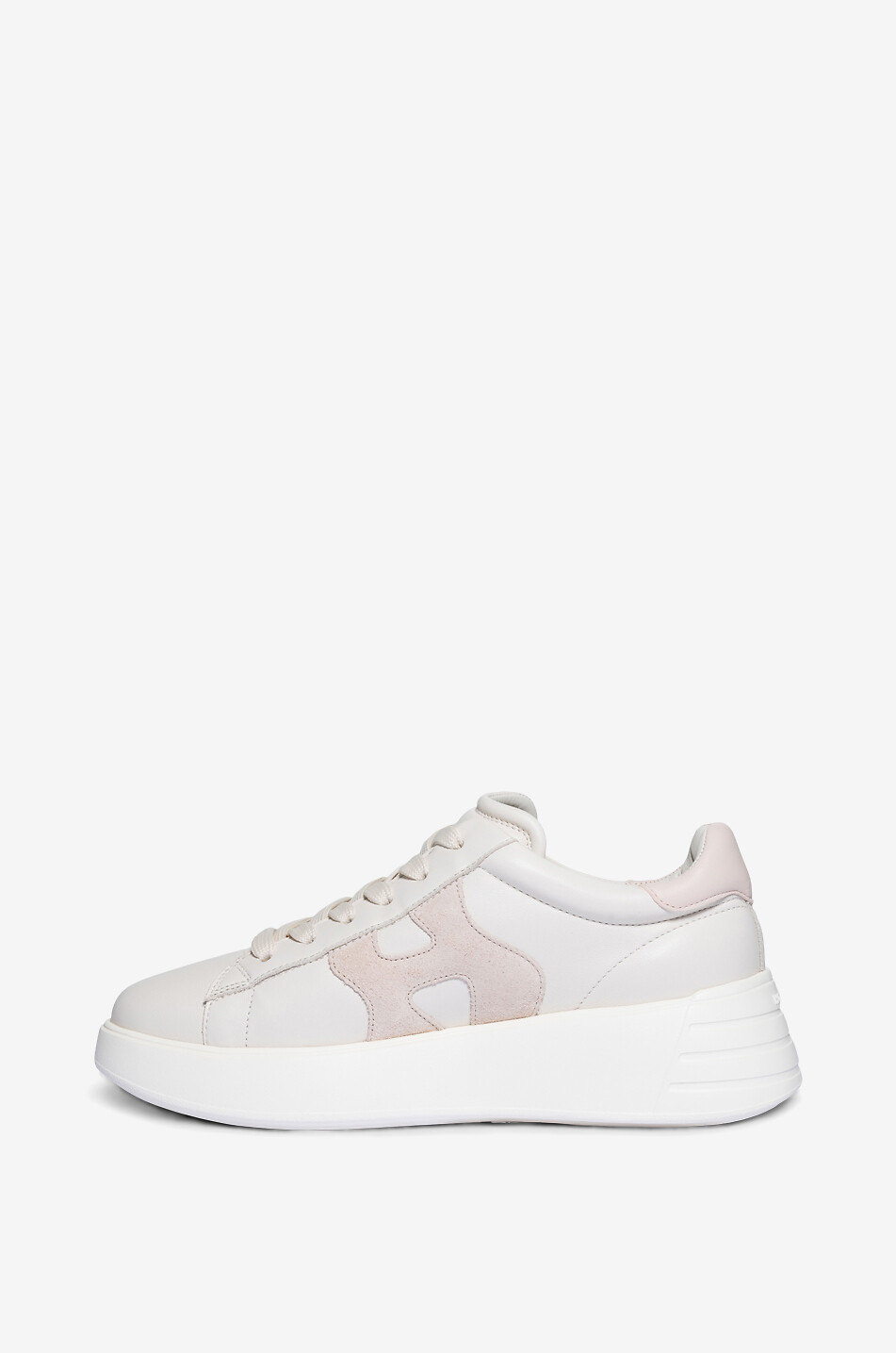 Hogan Rebel nappa leather and suede wedge sneakers