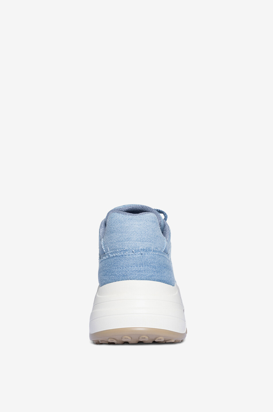 HOGAN Hogan Hi-Fi frayed denim wedge sneakers Women BLUE 4