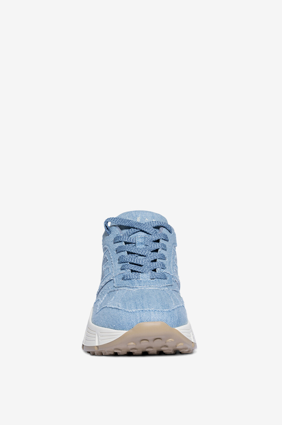 HOGAN Hogan Hi-Fi frayed denim wedge sneakers Women BLUE 2