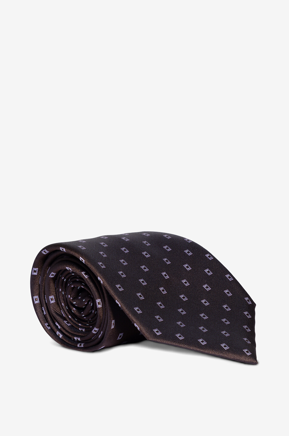 Cravate en soie à motifs rectangulaires