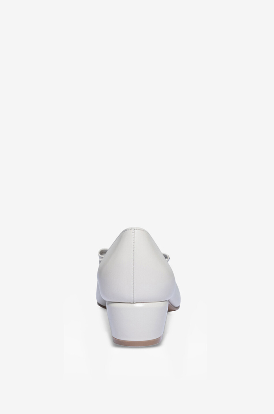 SALVATORE FERRAGAMO Escarpins en cuir effet craquelé Vara 30 Femme BLANC CASSE 4