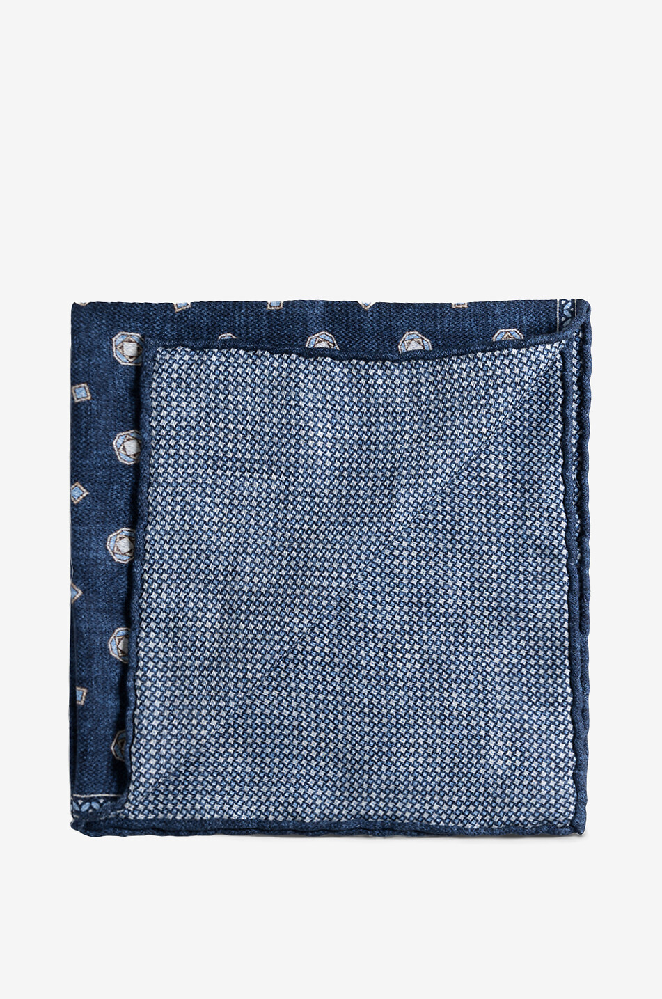 BRUNELLO CUCINELLI Wendbares Einstecktuch aus Seide mit geometrischen Motiven Herren DUNKELBLAU 2