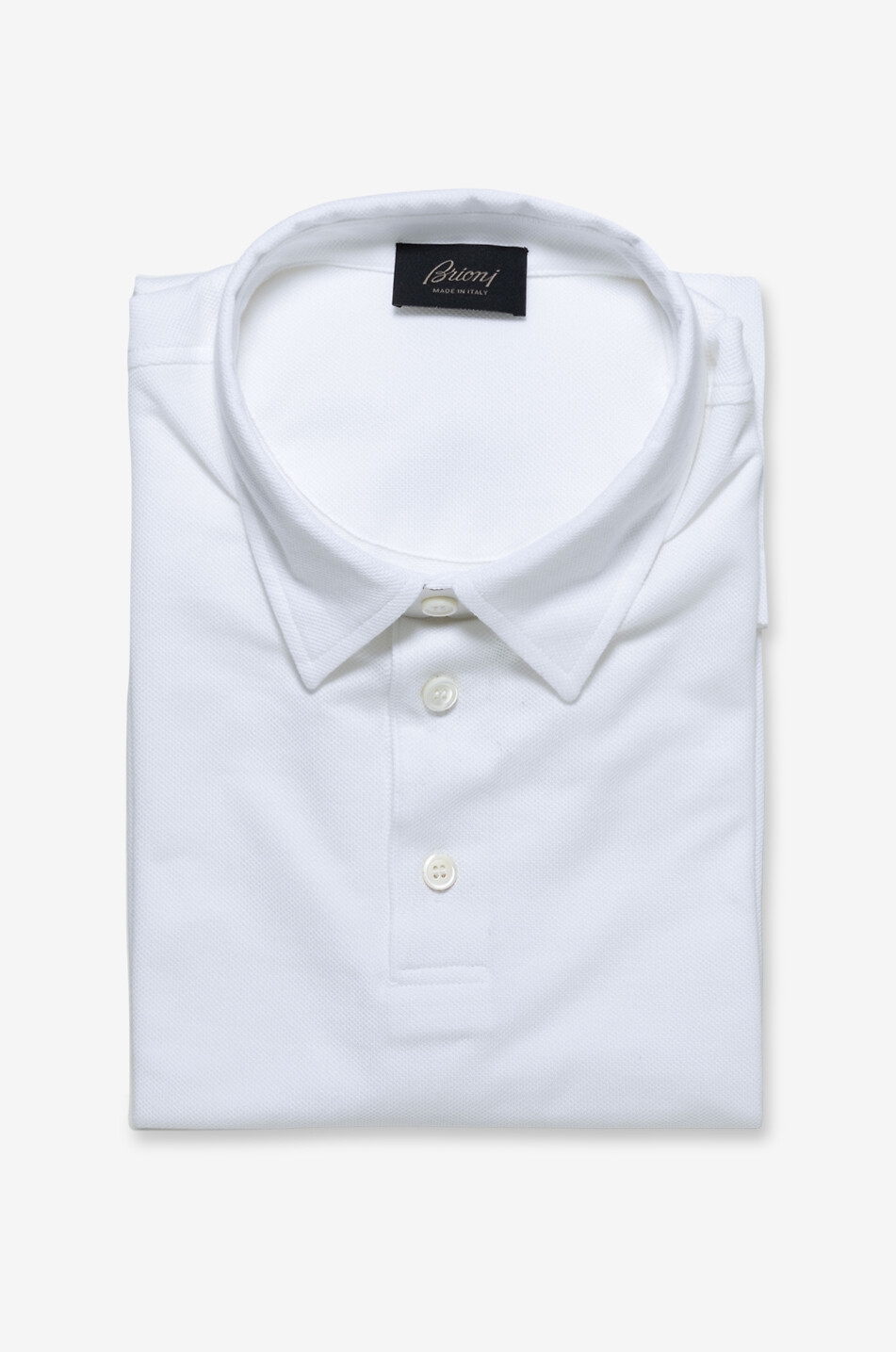BRIONI Polo à manches courtes en coton piqué Homme BLANC 1