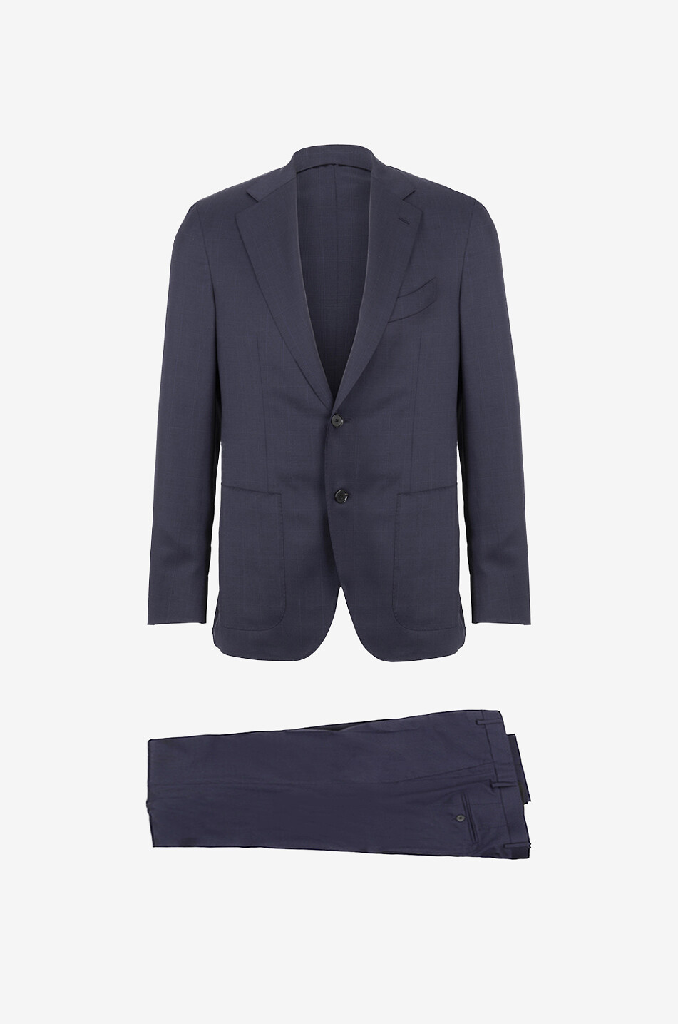CARUSO Costume uni en laine Homme BLEU FONCE 1