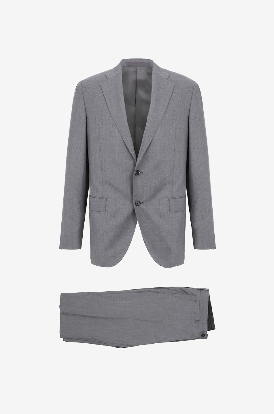 CARUSO Costume chiné en laine Homme GRIS MOYEN 1