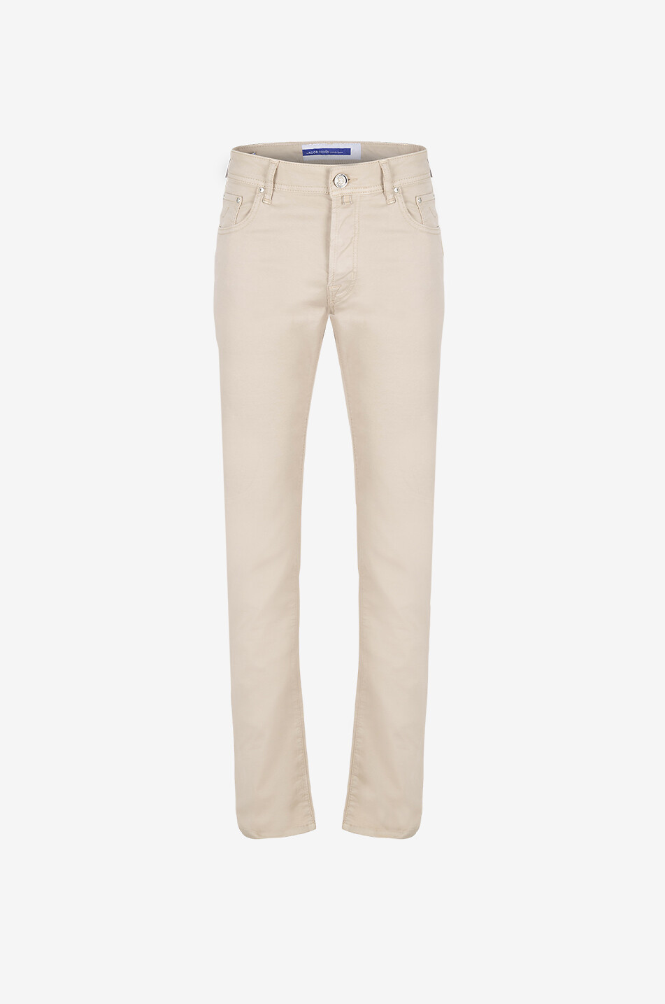JACOB COHEN Jean droit en coton et lyocell Bard Homme Beige clair 1