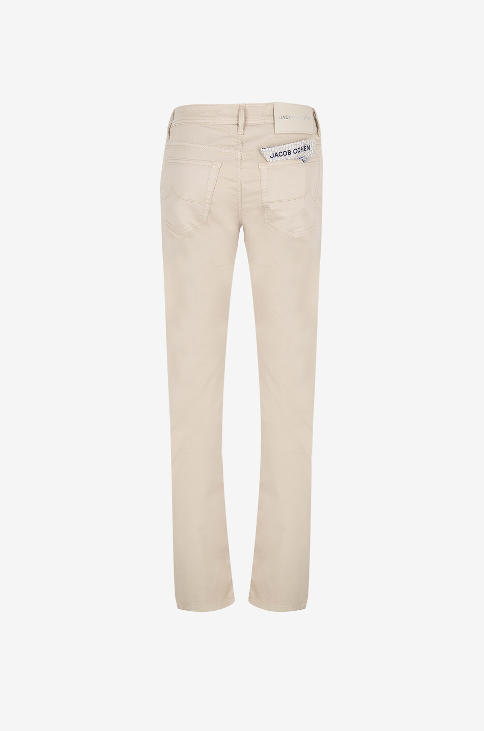 JACOB COHEN Jean droit en coton et lyocell Bard Homme Beige clair 2