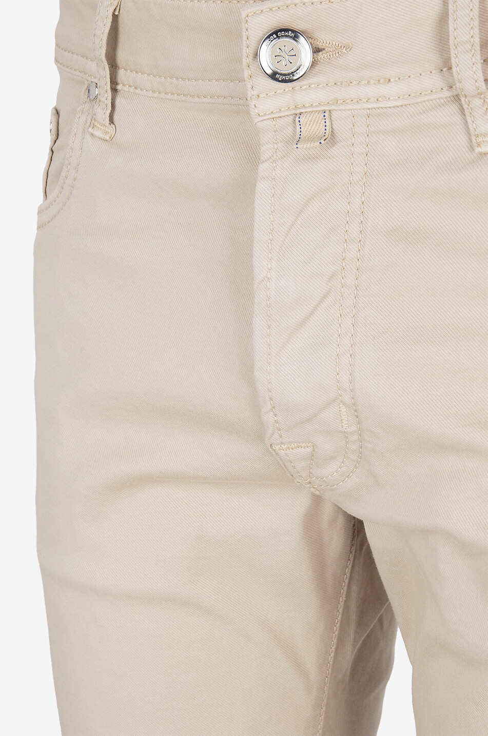 JACOB COHEN Jean droit en coton et lyocell Bard Homme Beige clair 3