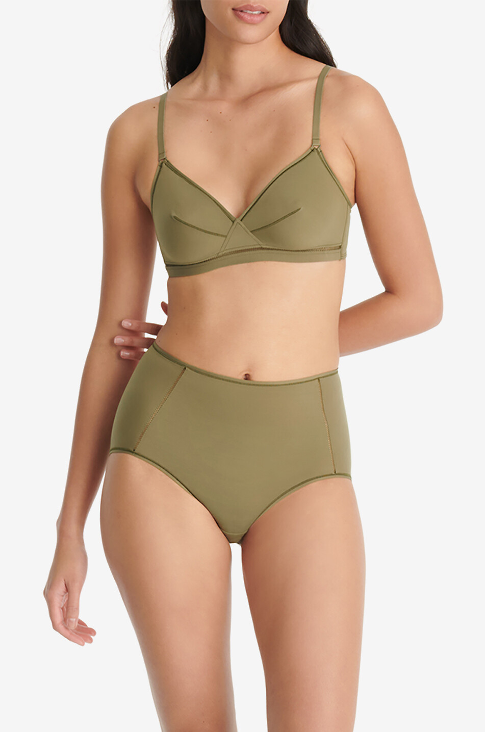 ERES Brina high-rise jersey panties Women GREEN 5