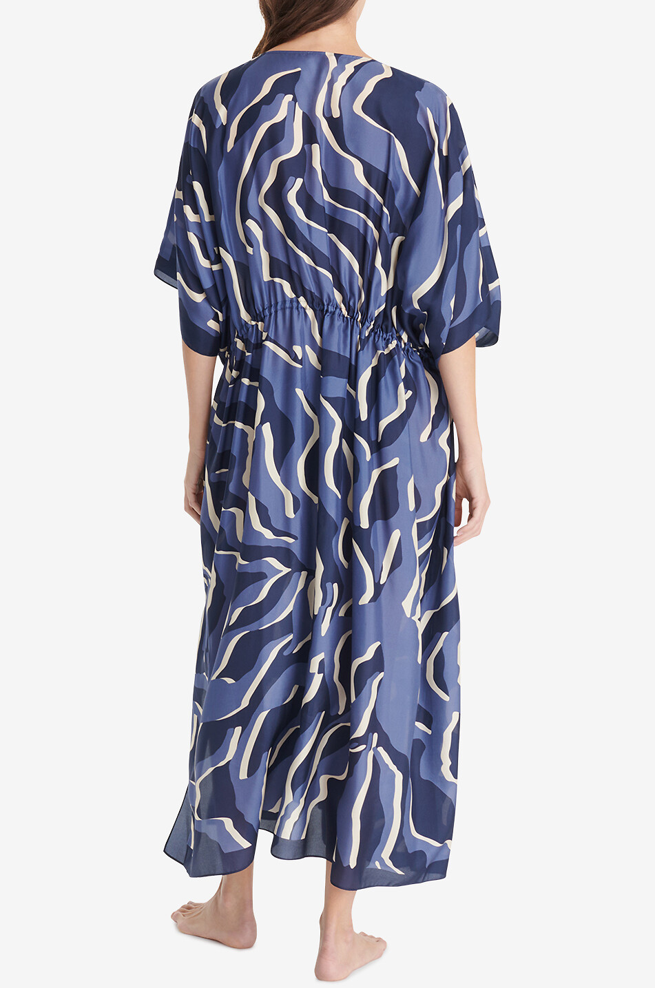 ERES Caftan long en pongé de soie Archipèle Femme MULTICOLORE1 3