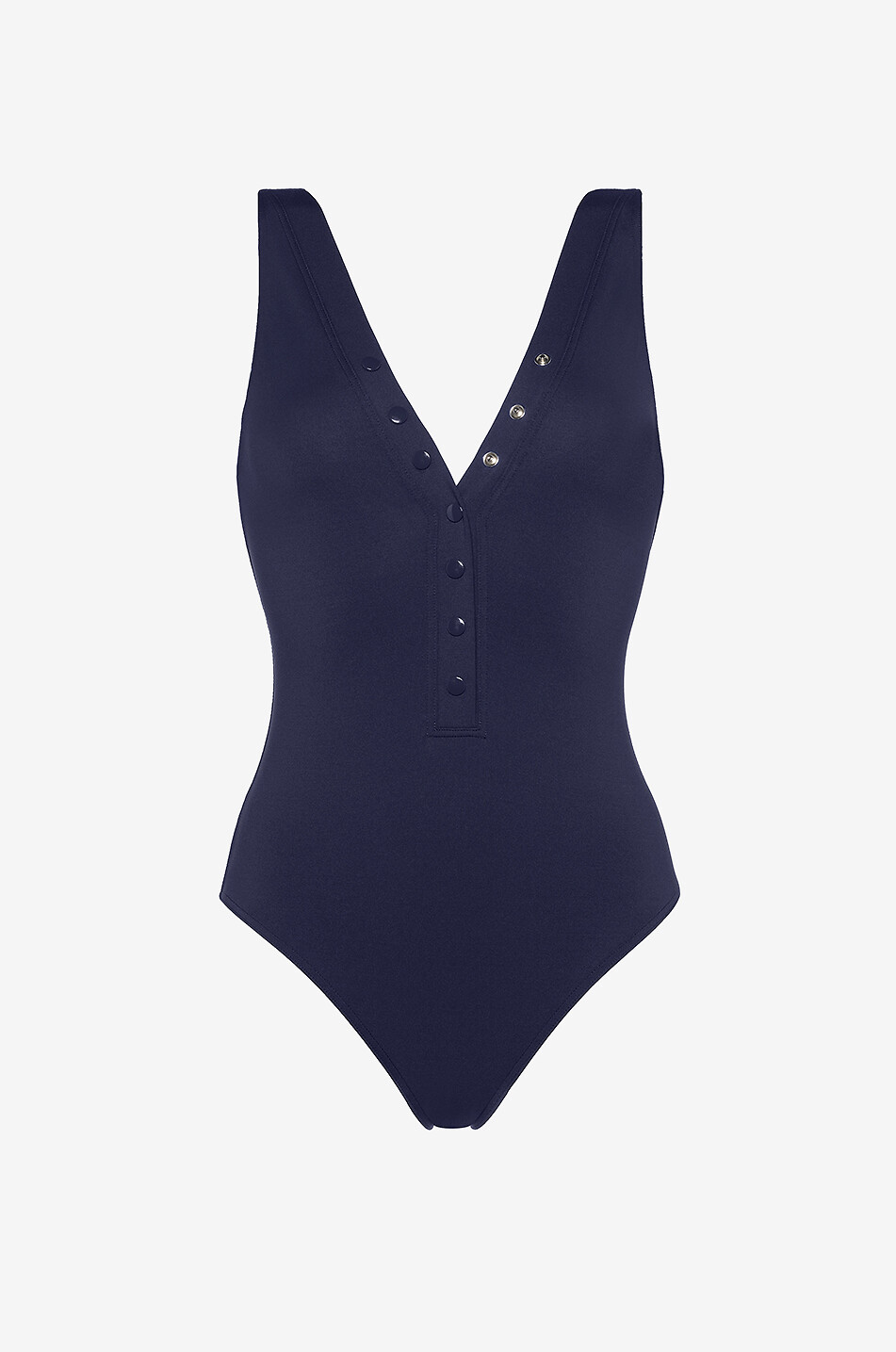 ERES Maillot de bain à col V bouttonné Icône Femme BLEU FONCE 1