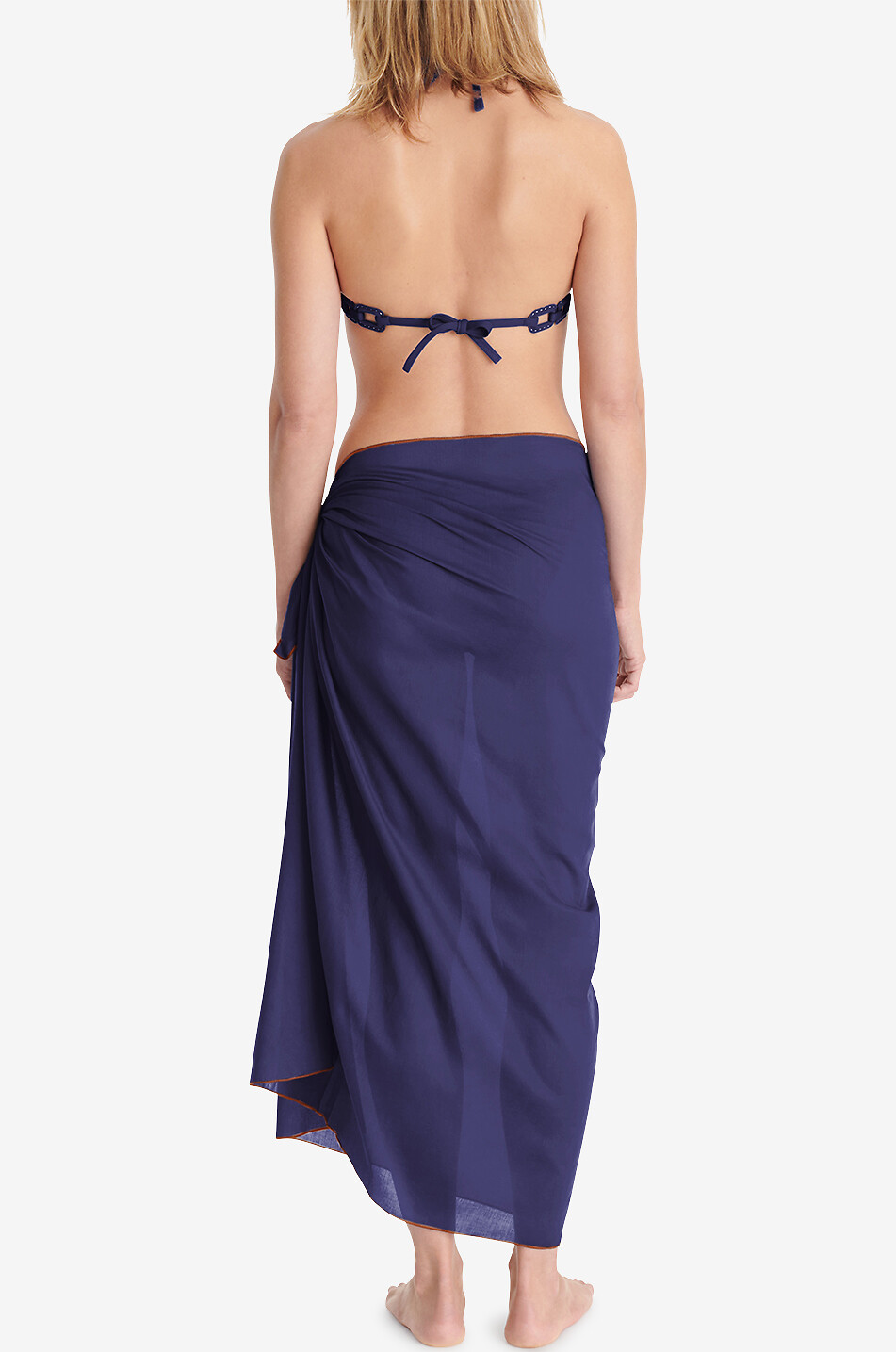 ERES Cabine cotton voile sarong Women DARK BLUE 3