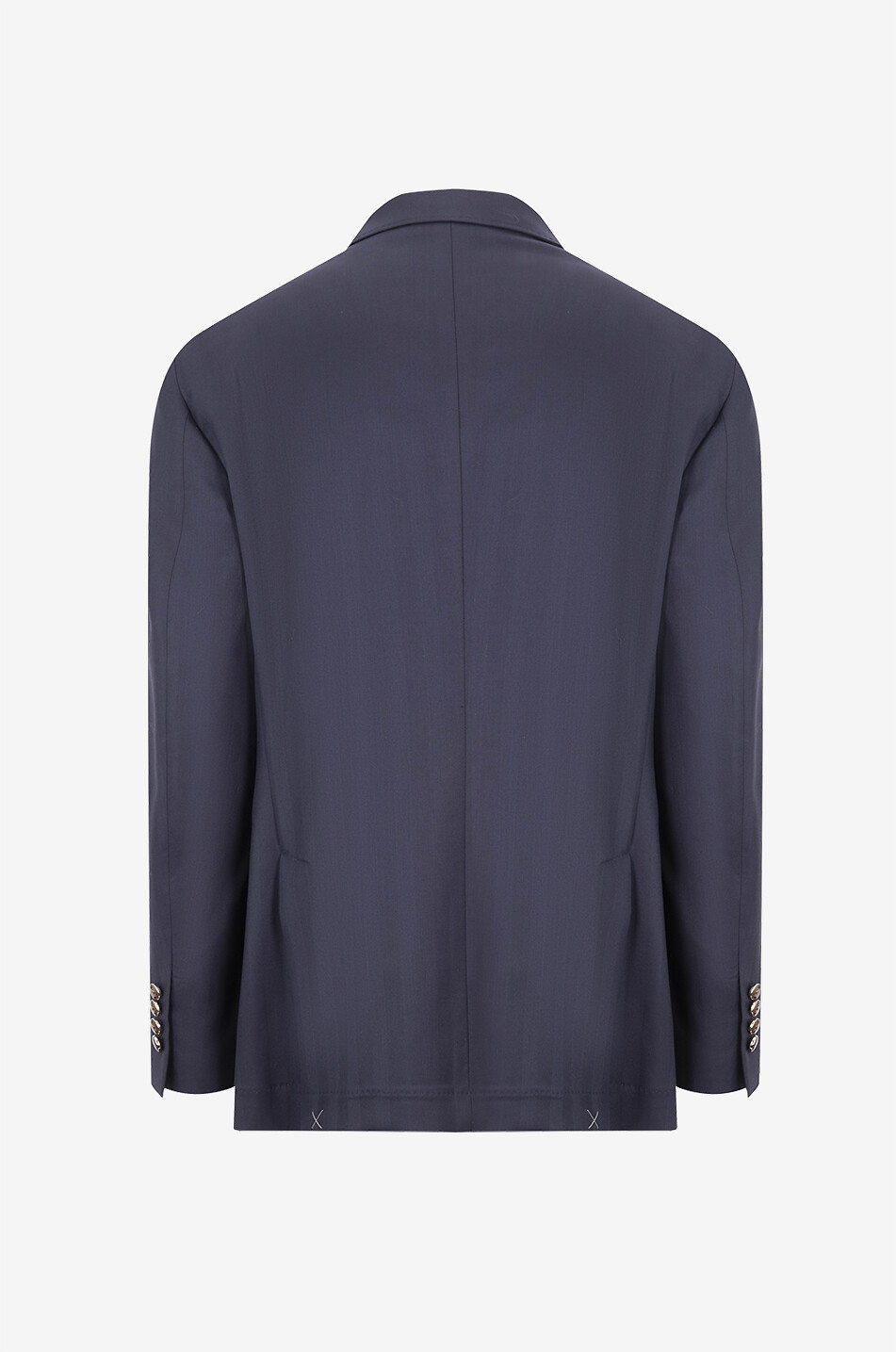 BRUNELLO CUCINELLI Double-breasted herringbone wool blazer Men DARK BLUE 2