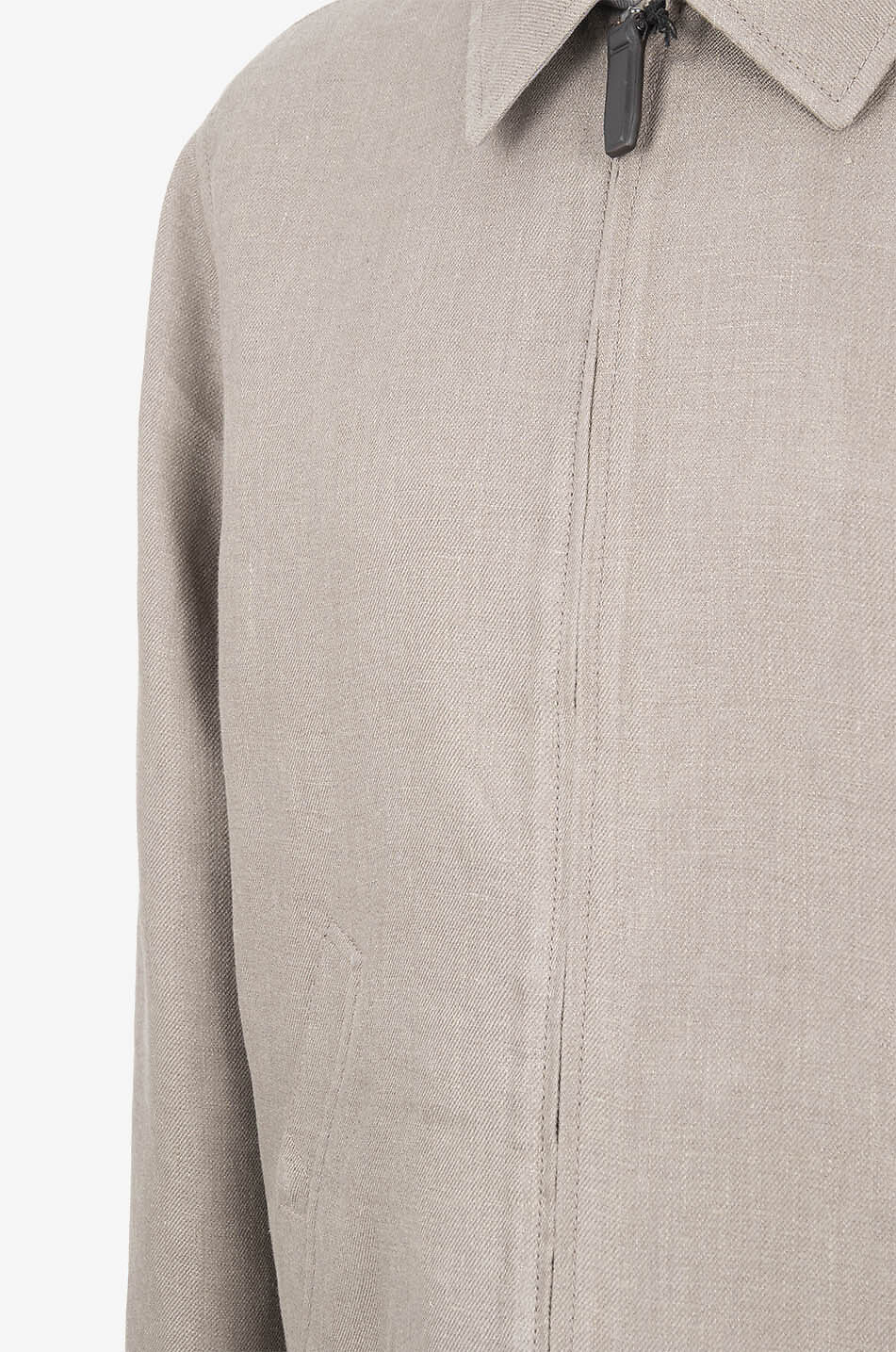 BRIONI Linen and wool bomber jacket Men BROWN 3