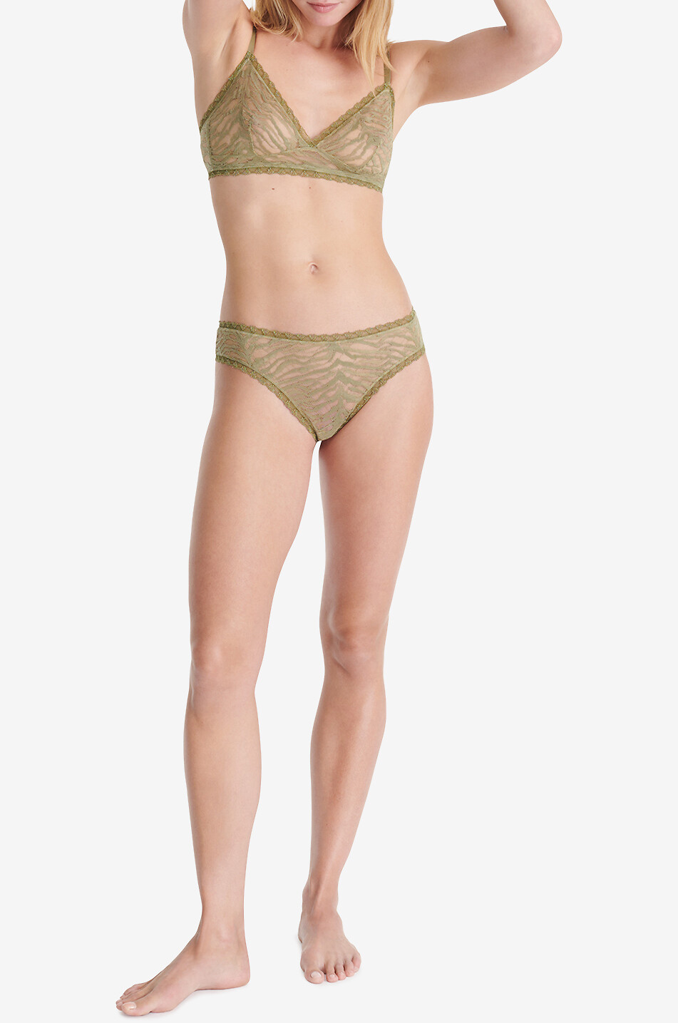 ERES Désert lace triangle bra Women GREEN 5