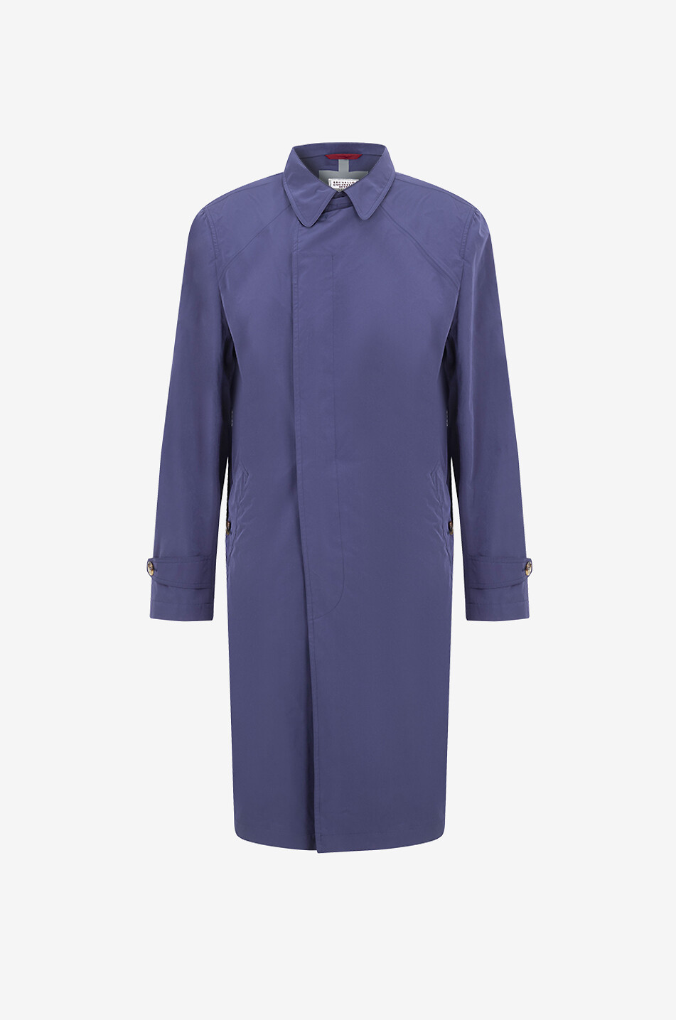 BRUNELLO CUCINELLI Heissverklebter wasserabesisender Mikrofaser-Trenchcoat Herren DUNKELBLAU 1