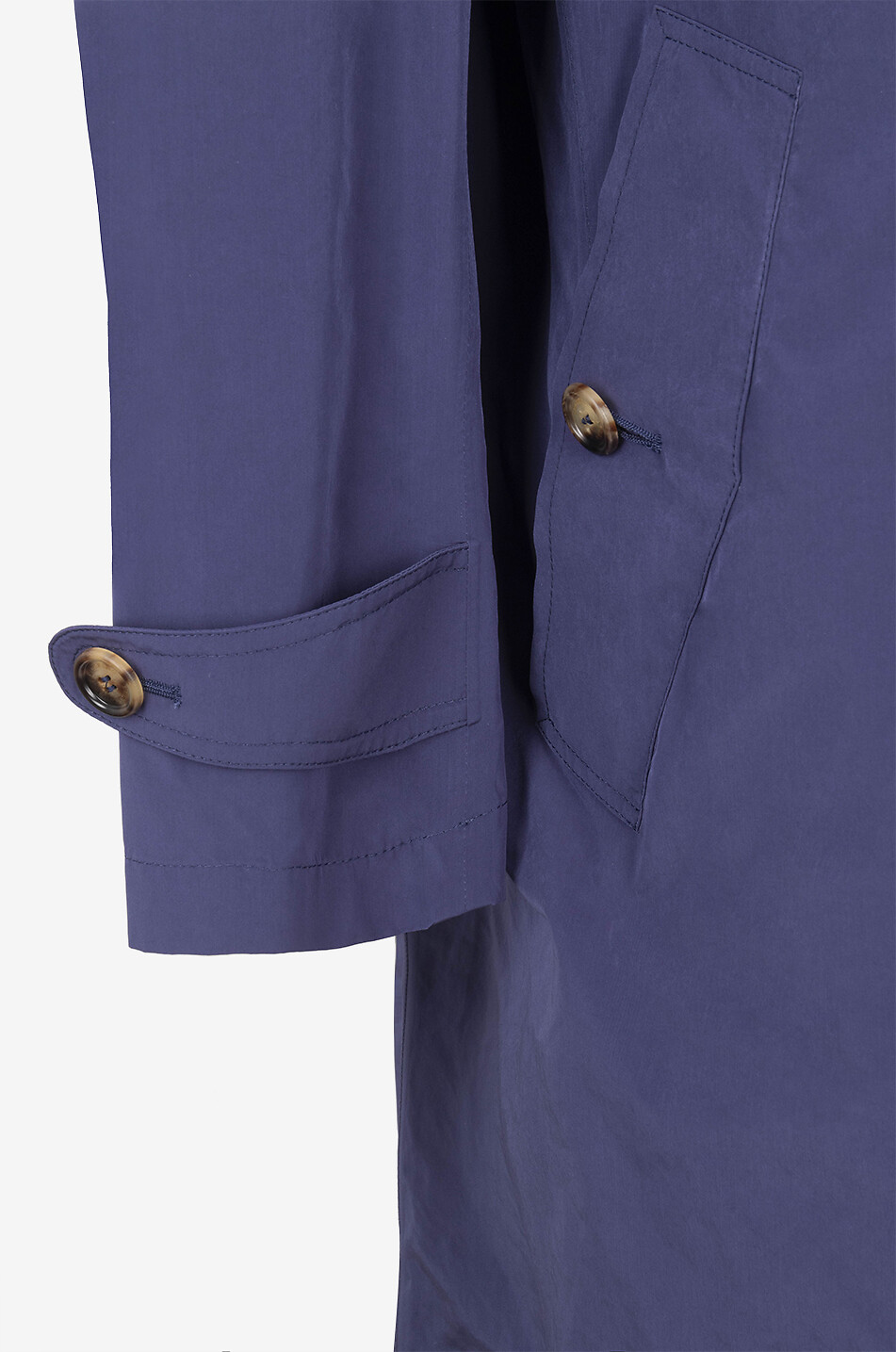 BRUNELLO CUCINELLI Heissverklebter wasserabesisender Mikrofaser-Trenchcoat Herren DUNKELBLAU 3