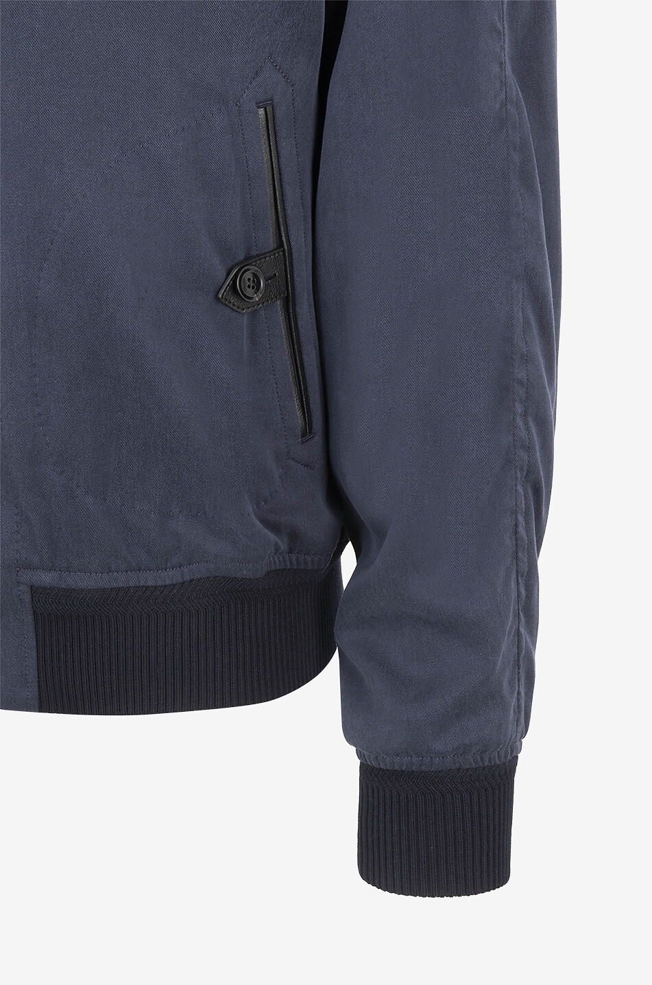 TOM FORD Bomber en gabardine de lyocell fluide Homme BLEU FONCE 3