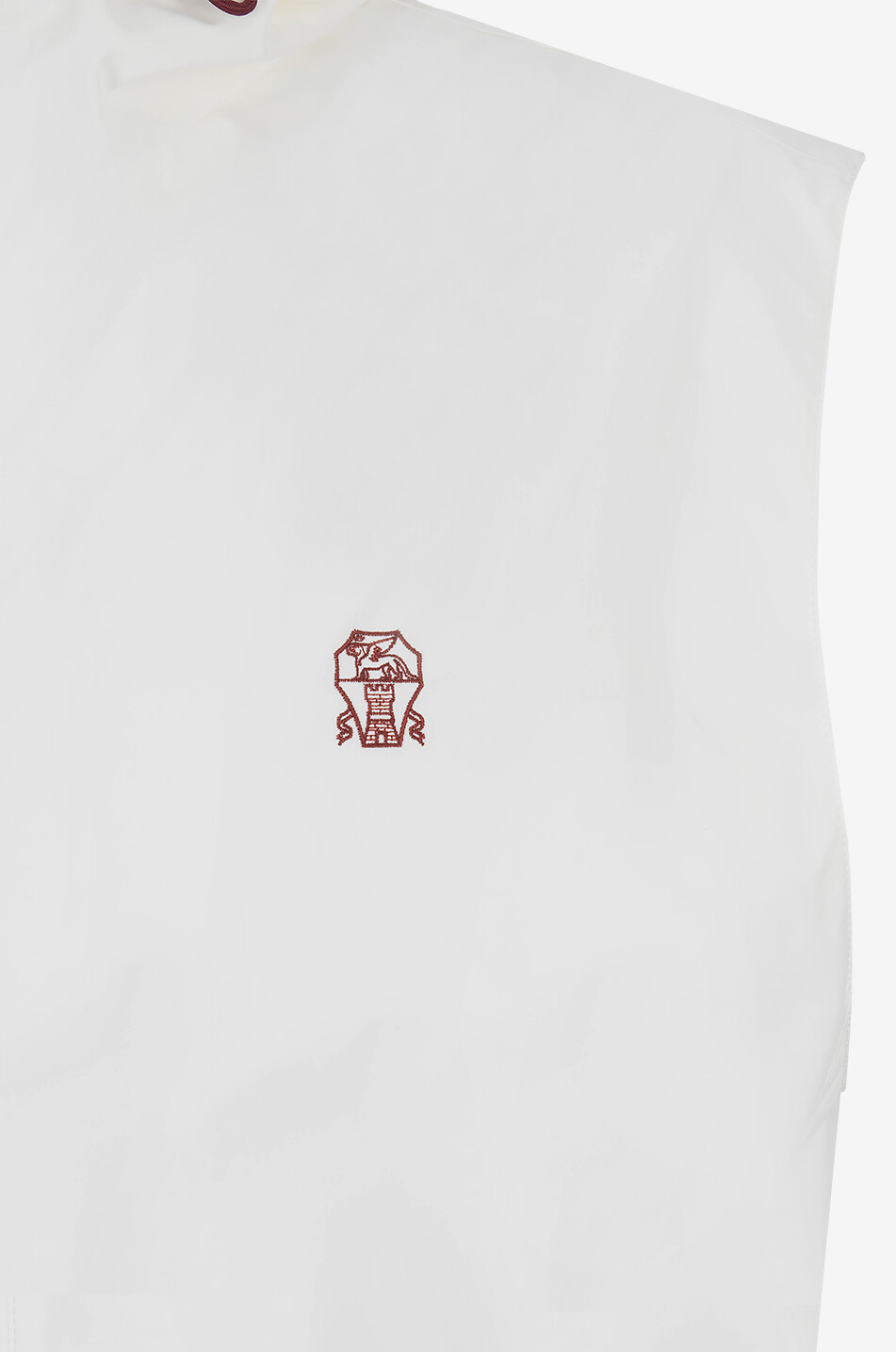 BRUNELLO CUCINELLI Gilet en nylon déperlant à capuche Homme BLANC CASSE 3