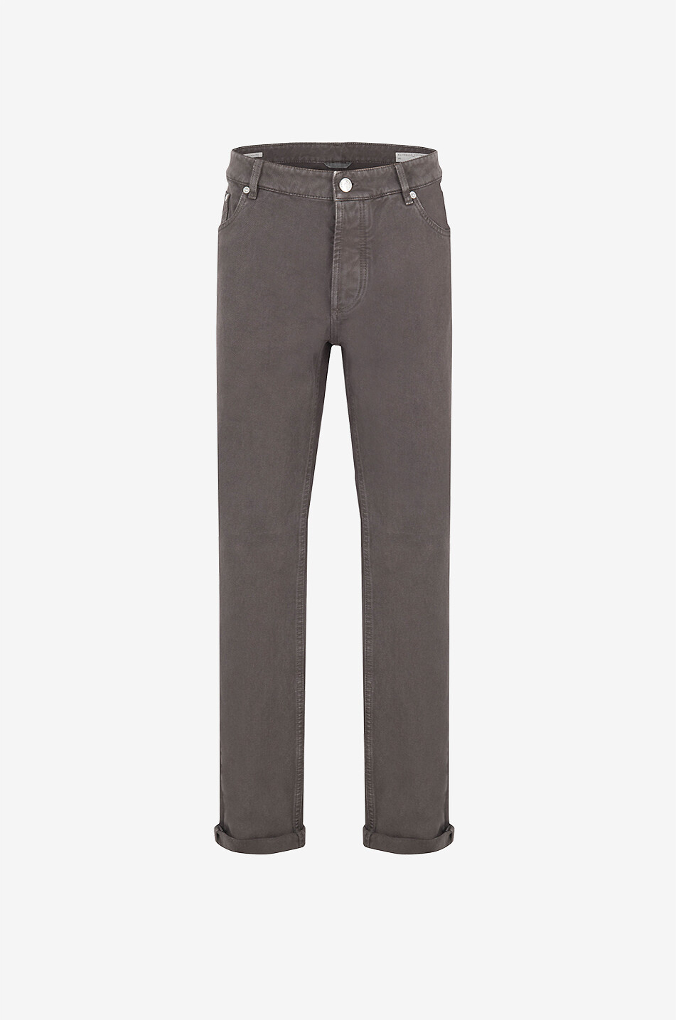 BRUNELLO CUCINELLI Gerade Jeans aus Denim Traditional Fit Herren BRAUN 1