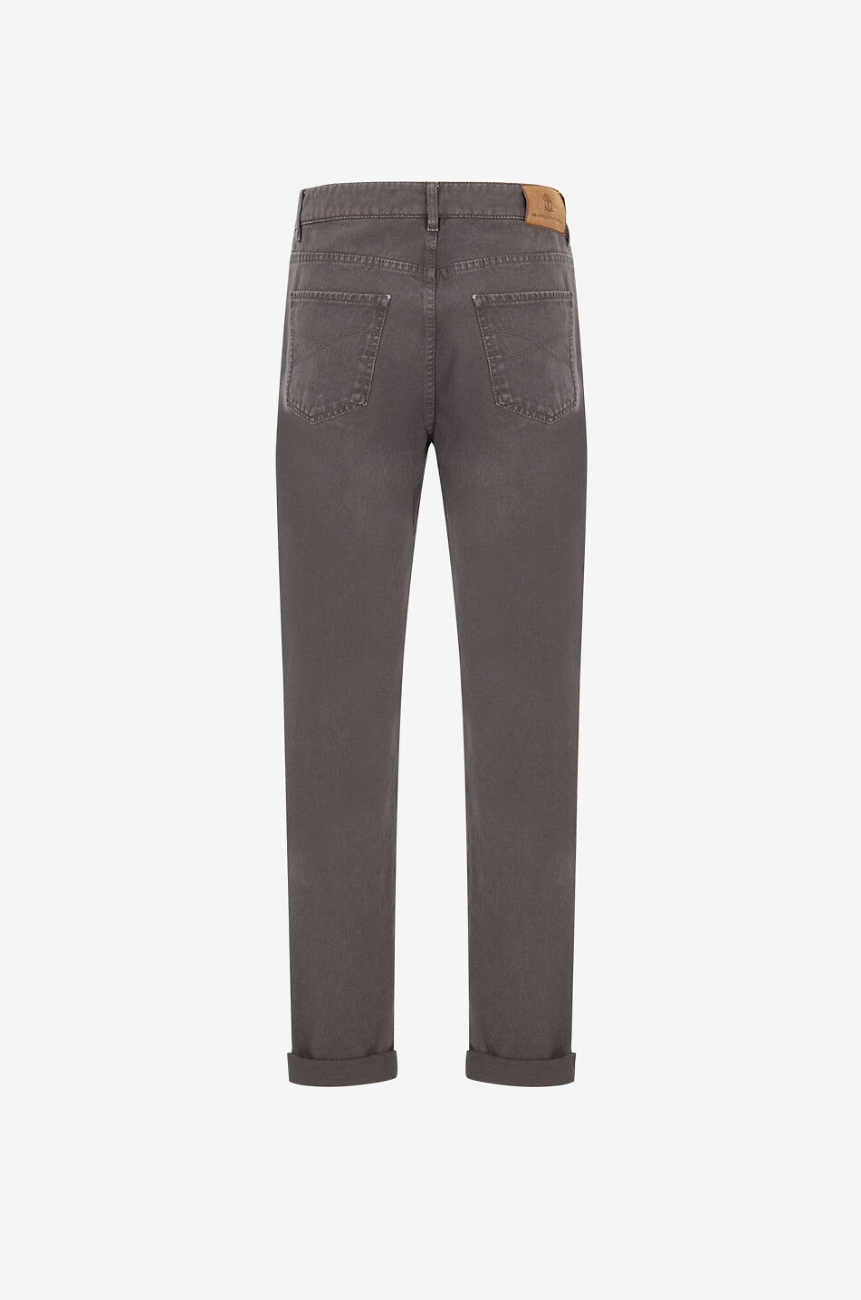 BRUNELLO CUCINELLI Gerade Jeans aus Denim Traditional Fit Herren BRAUN 2