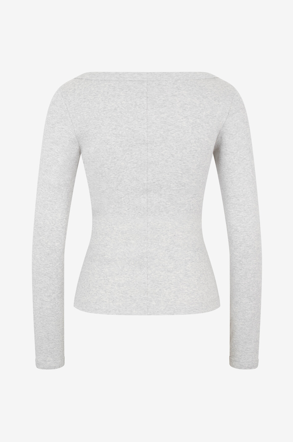 FLORE FLORE Steffi long-sleeved boatneck T-shirt Women LIGHT GREY 2