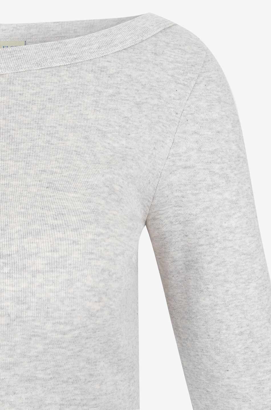 FLORE FLORE Steffi long-sleeved boatneck T-shirt Women LIGHT GREY 3