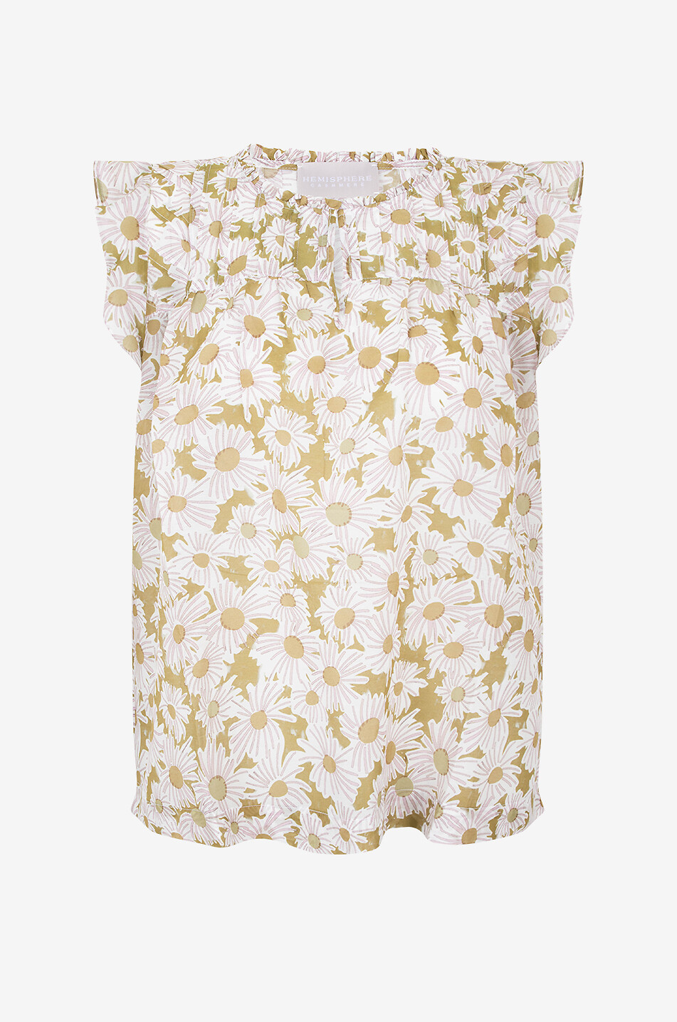 Top sans manches en coton et soie Lala