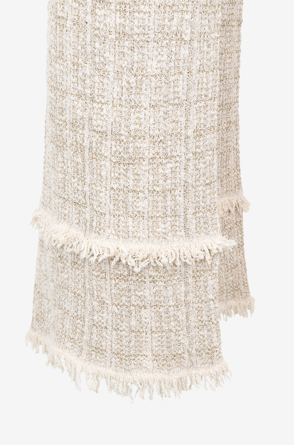 TWINSET Tweed wide-leg trousers Women EGGSHELL 3