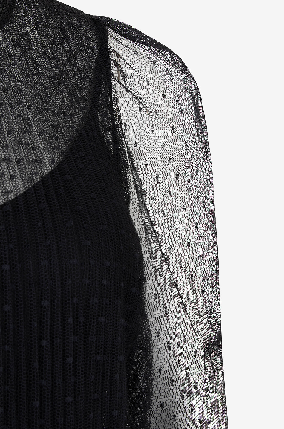 TWINSET Robe longue en tulle à pois Femme NOIR 3