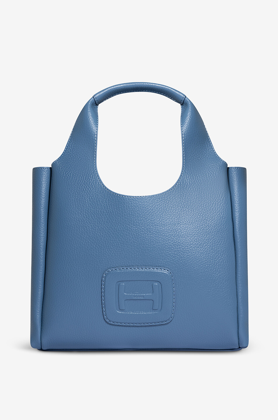HOGAN Sac cabas en cuir grainé H-Bag Shopping Small Femme BLEU 1