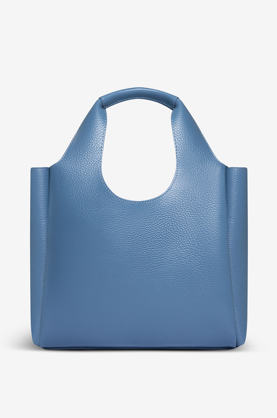 HOGAN Sac cabas en cuir grainé H-Bag Shopping Small Femme BLEU 3
