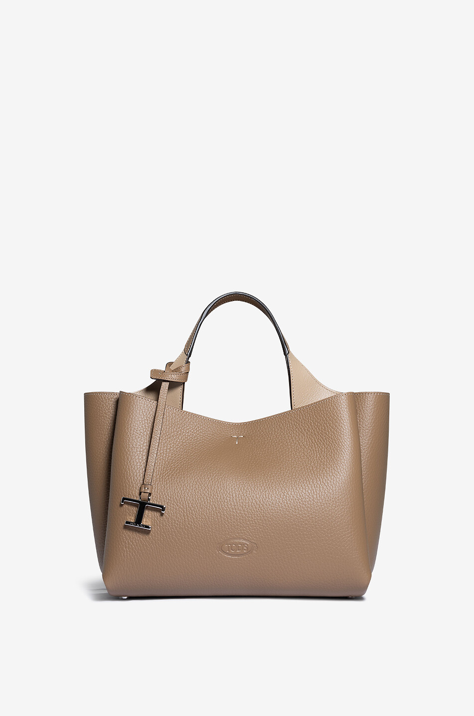 TOD'S Tasche aus genarbtem Leder T Timeless Mini Damen HELLBRAUN 1