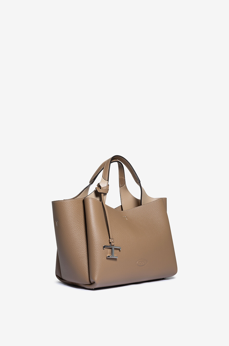 TOD'S Tasche aus genarbtem Leder T Timeless Mini Damen HELLBRAUN 2