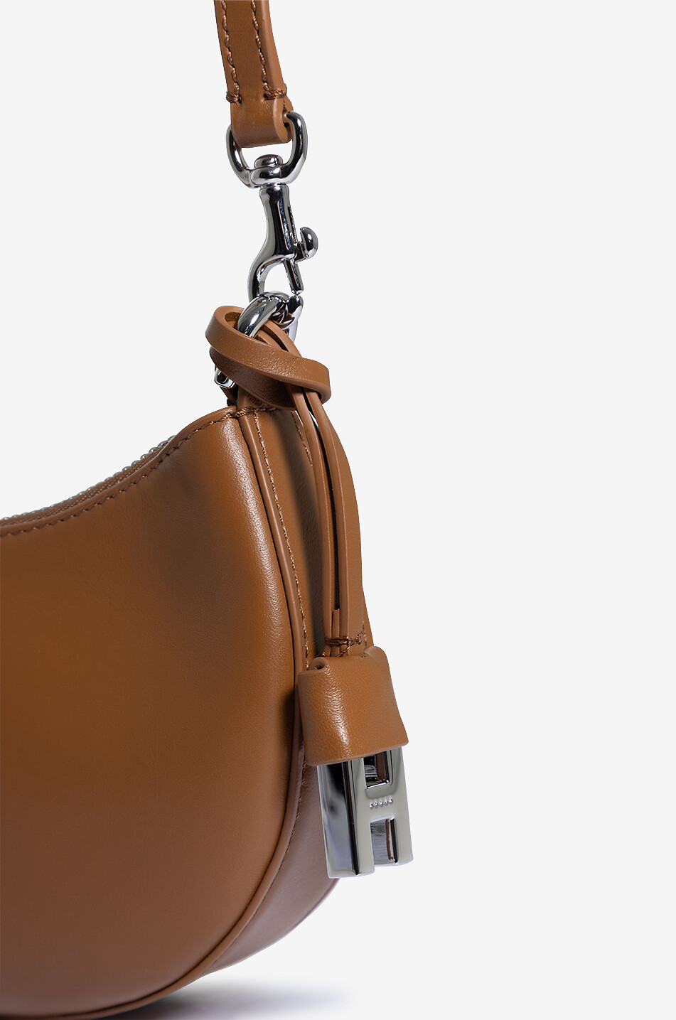 HOGAN Sac porté épaule en cuir lisse Hogan Hocket Mini Femme MARRON 6